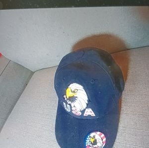 Navy blue USA Eagle hat.